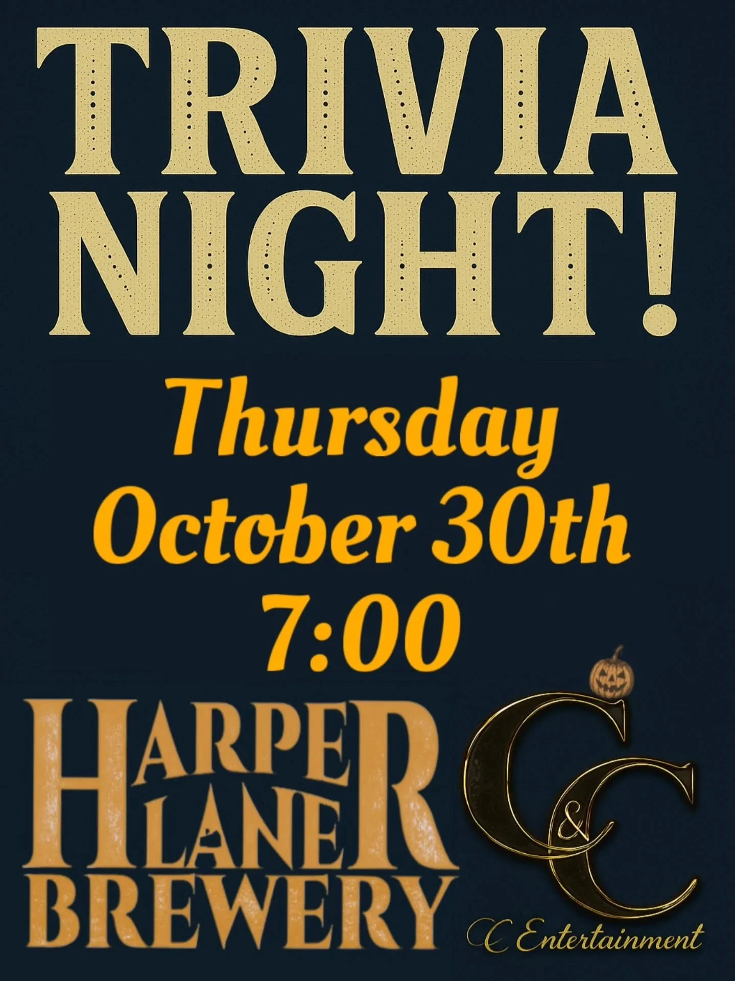 This Thursday! Mixed Topics Trivia Night!! Bring your friends and team up!! First place wins a $25 gift card from Harper Lane and a $25 gift card from Home Rootts!!
Second place team wins Harper lane beer glasses!