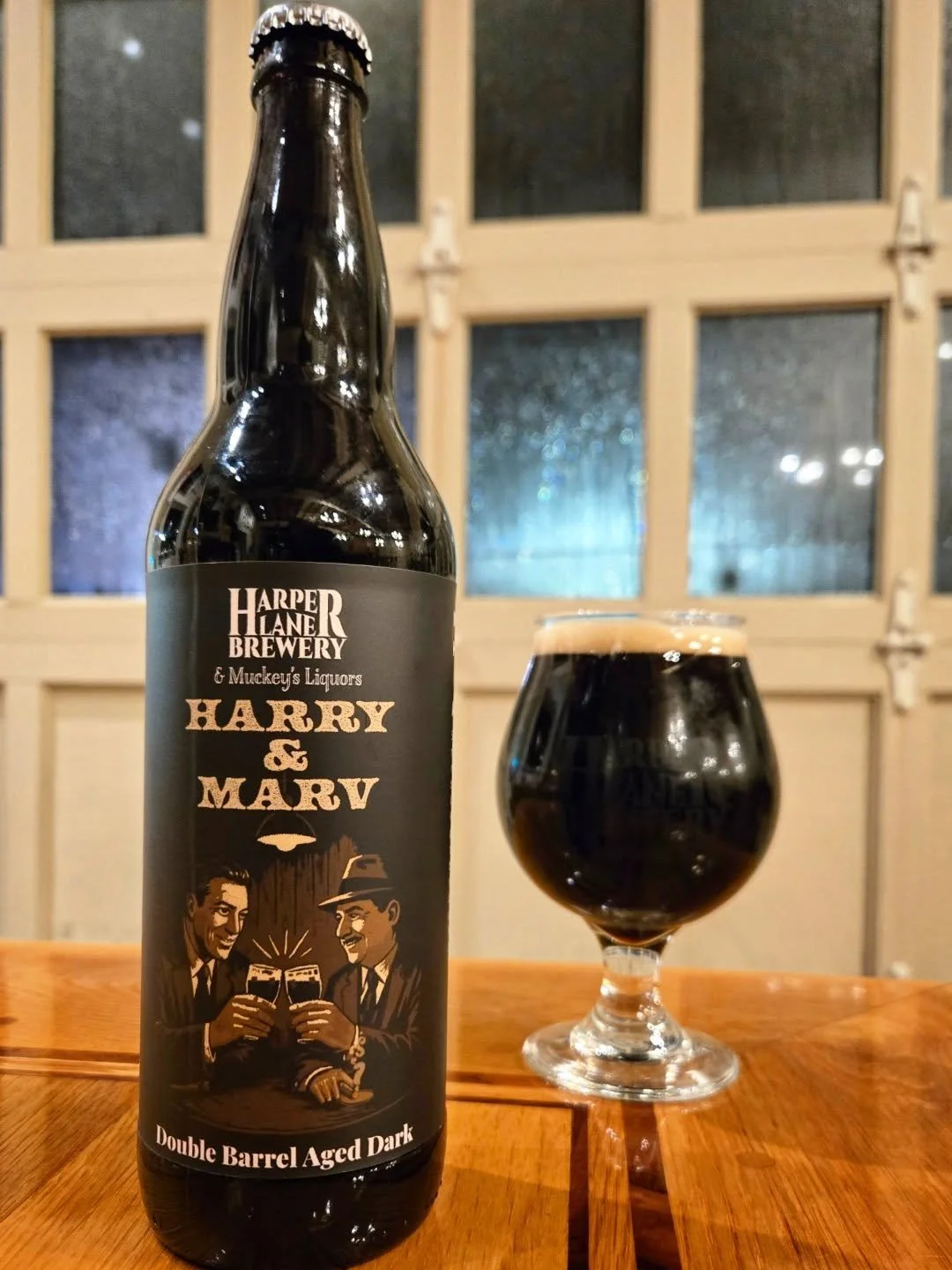 Release Party this Saturday 12/13 at 6pm!! On draft and 22oz bottles to-go!!

HARRY &amp; MARV - 7.7%

Some of the greatest moments happen just by meeting up with a friend for a beer!

A Chocolate Milk Stout and a Maple Porter were aged to perfection