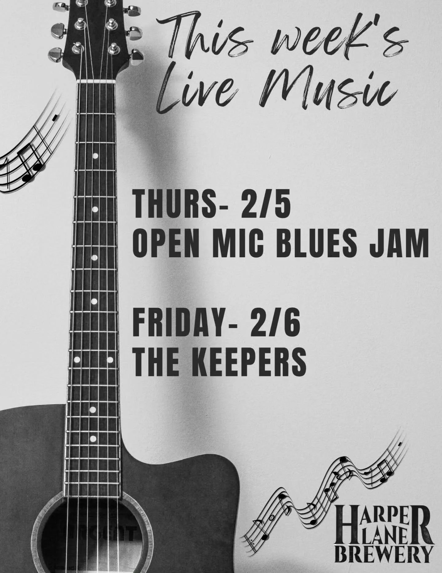 This Weeks Music! 

Thurs- 2/5 
Open Mic Blues Jam- 6-9pm

Friday- 2/6
The Keepers - 6-9pm
