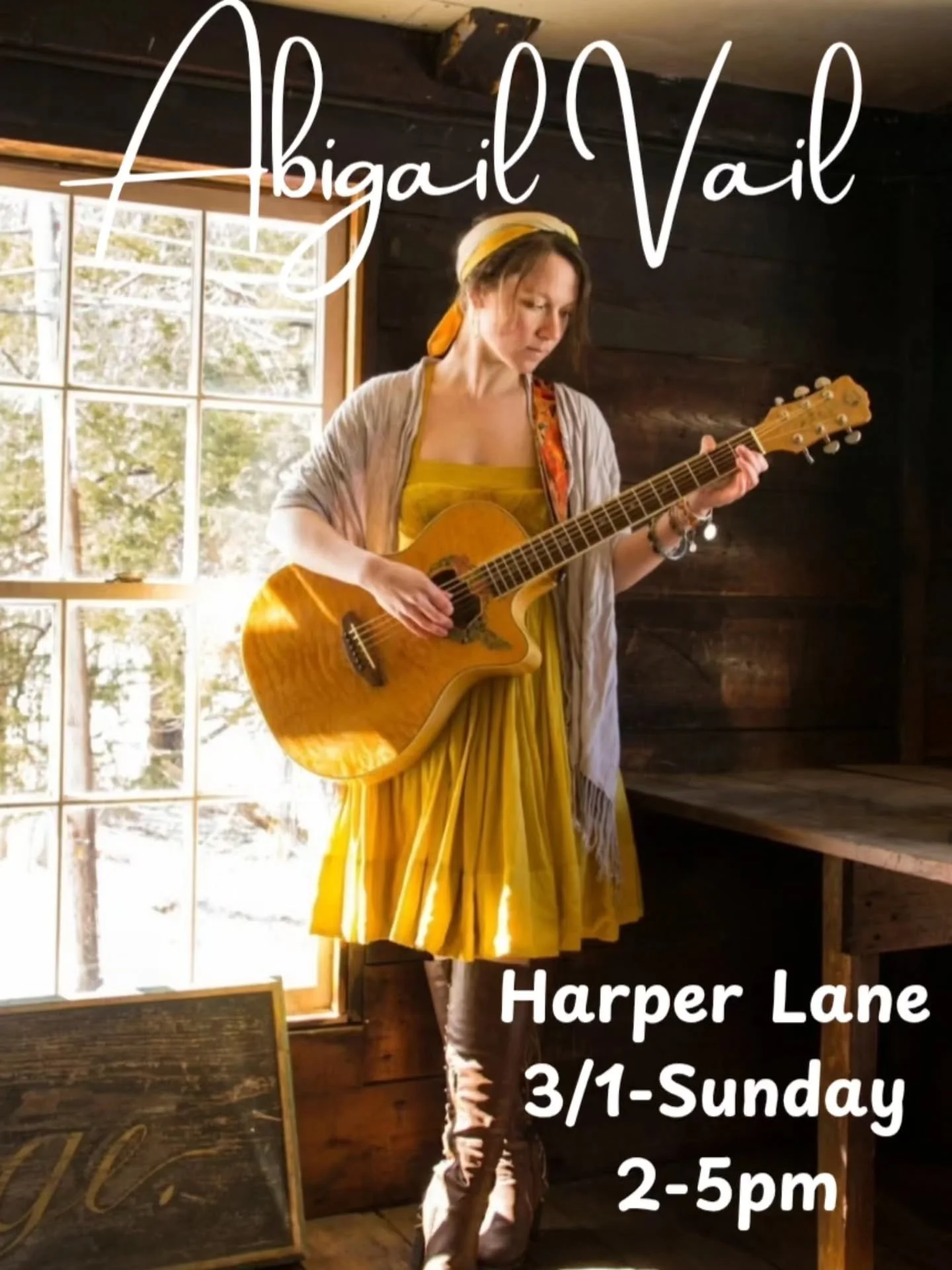 This Sunday! We have @abigailvailsmusic back at the brewery from 2-5pm.