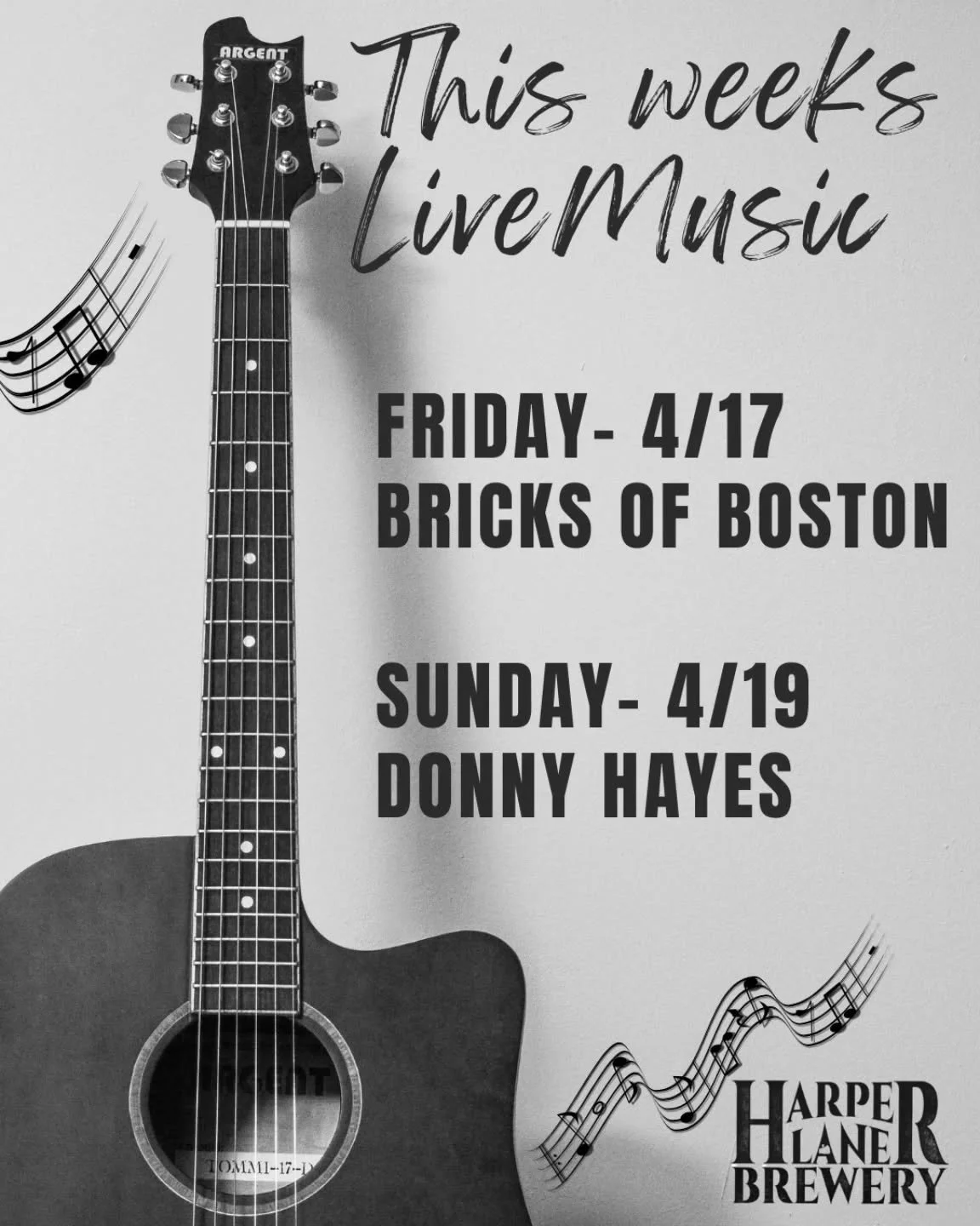 This Weeks Music!!

Friday- 6-9pm
@bricksofbostonmusic 

Sunday- 2-5pm
@donnyhayesmusic