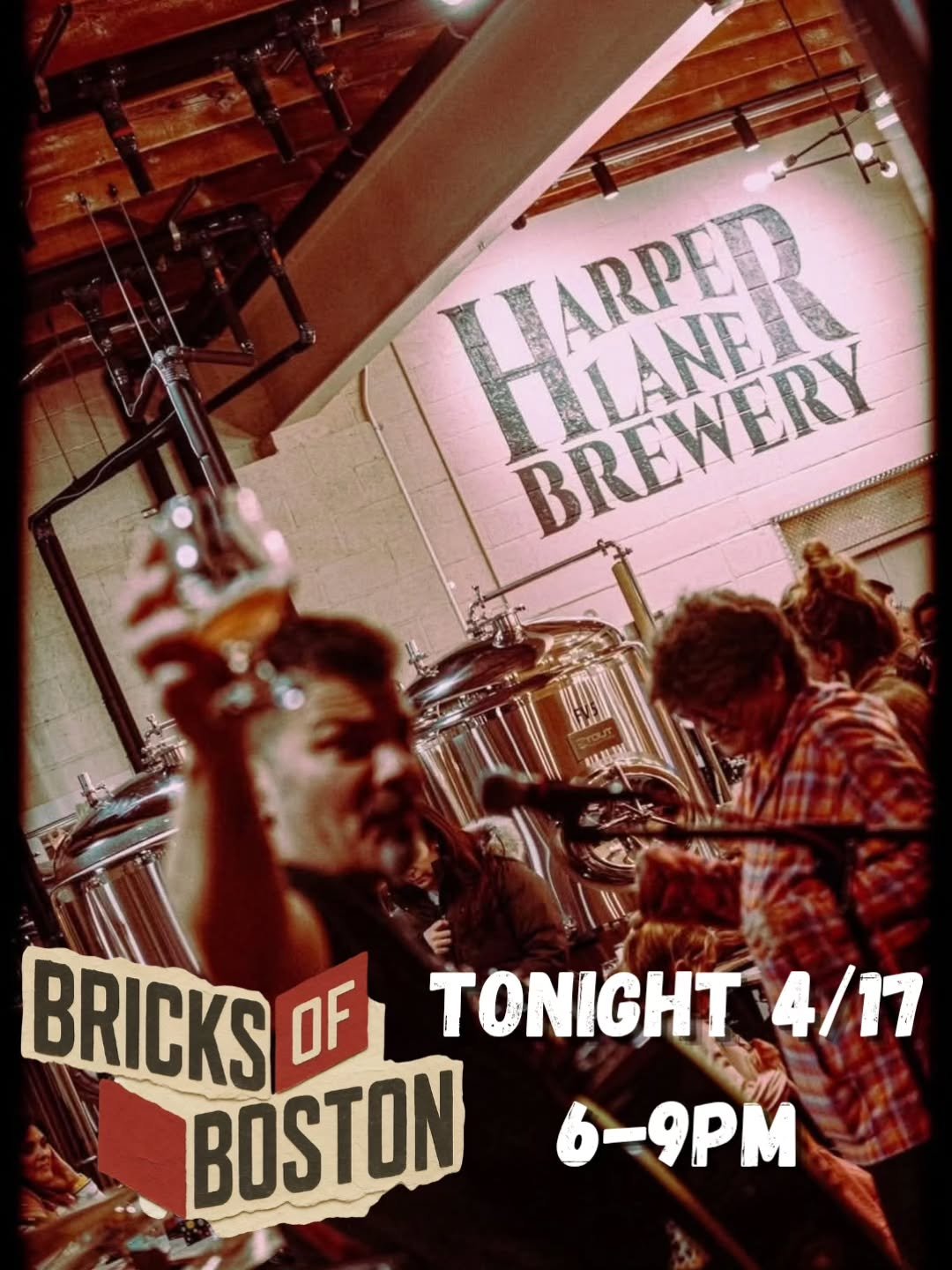 Tonight! 4/17 Friday! We have @bricksofbostonmusic in the taproom from 6-9pm!

 Original Rock &amp; Roll and Covers!🍻🍻