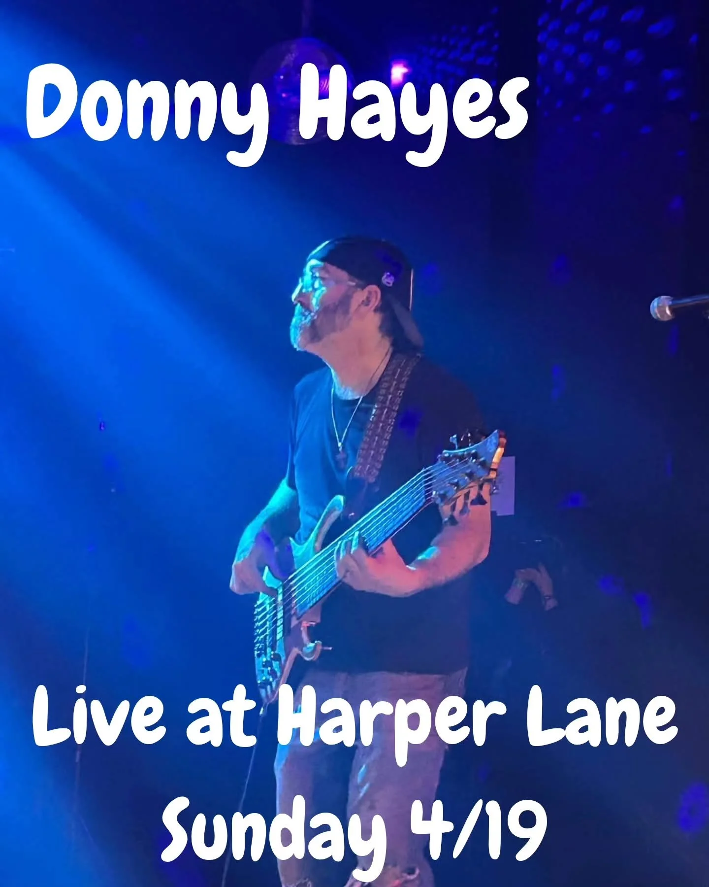 Today! Sunday! 4/19. We have @donnyhayesmusic playing live from 2-5pm.