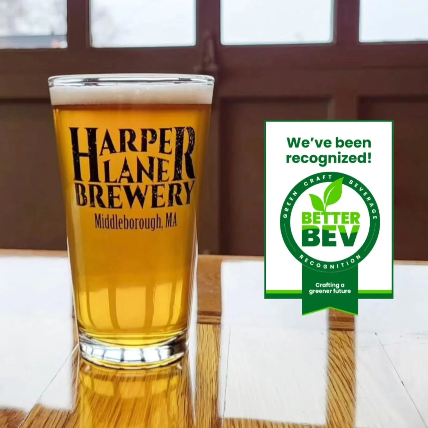 We've been recognized
as a &ldquo;green beverage producer&rdquo; by the BetterBev program!!

The distinction was awarded by the Energy Transition Institute at UMass Amherst, which serves as one of the administrators of the BetterBev recognition progr