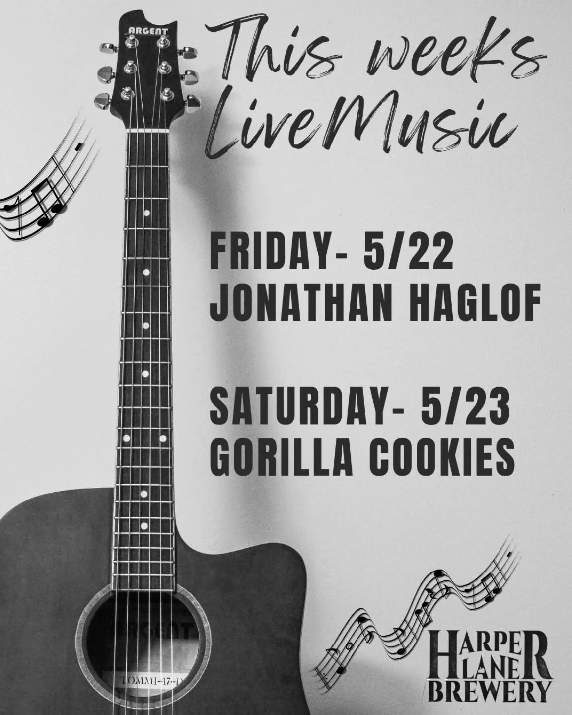 This Weeks Music!

Friday- 5/22
@j.haglof 6-9pm

Saturday- 5/23
Gorilla Cookies 6-9pm