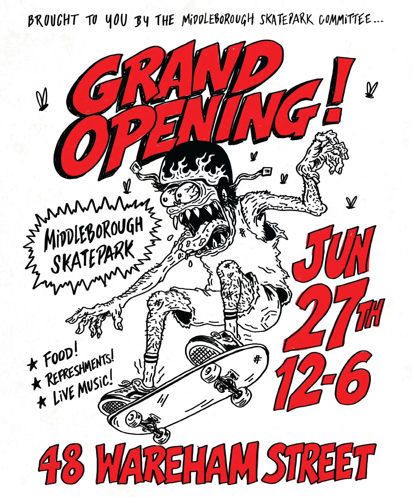 After 7 years of hard work.... We did it!!! It's going to be a great day! Save the date!!!

The schedule for the day:

11:00- Warm up and farewell to old skatepark. Meet at old skatepark.

11:50- &ldquo;New Beginnings&rdquo; ride down the street from