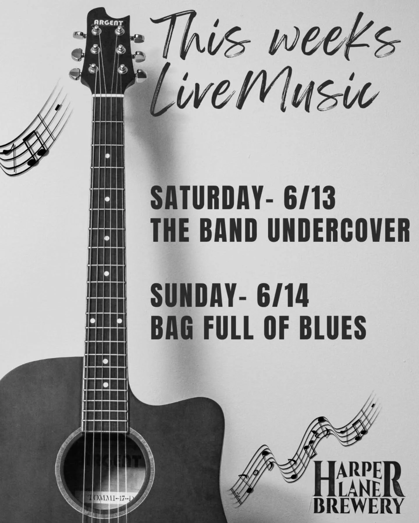 This Weeks Music!

Saturday- 6/13
@thebandundercover from 6-9pm

Sunday- 6/14
Bag Full Of Blues from 2-5pm