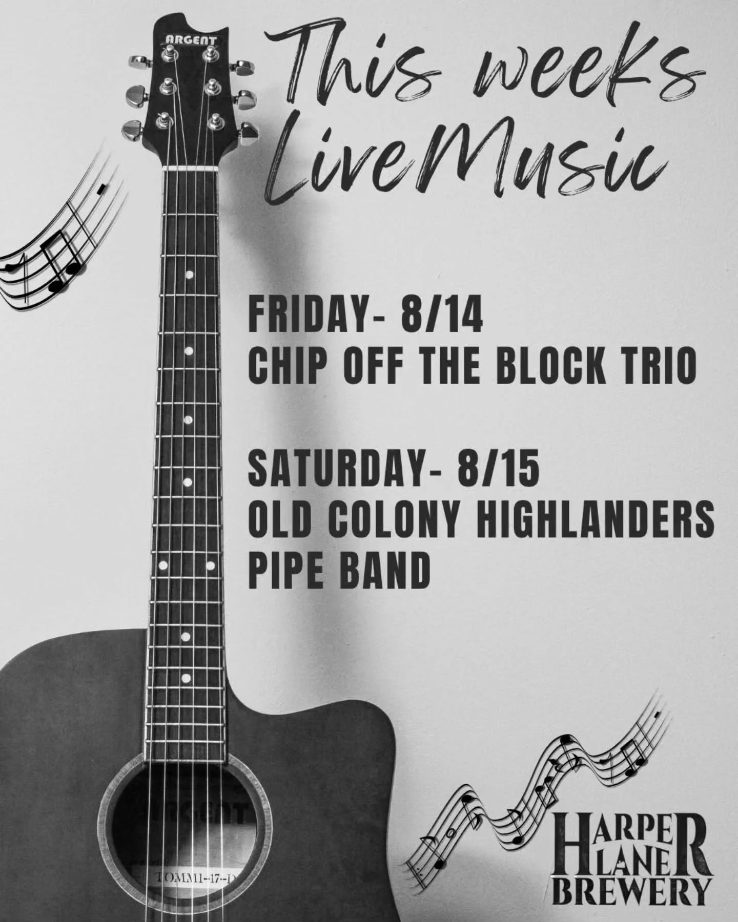 This Weeks Music!!

Friday- 8/14
Chip of the block trio from 6-9pm.
( Featuring @donnyhayesmusic original music release: New single!)

Saturday- 8/15
@oldcolonypb 10 Year Anniversary!! 5-10pm

Bagpipes and drums, fiddle and guitar, special performanc