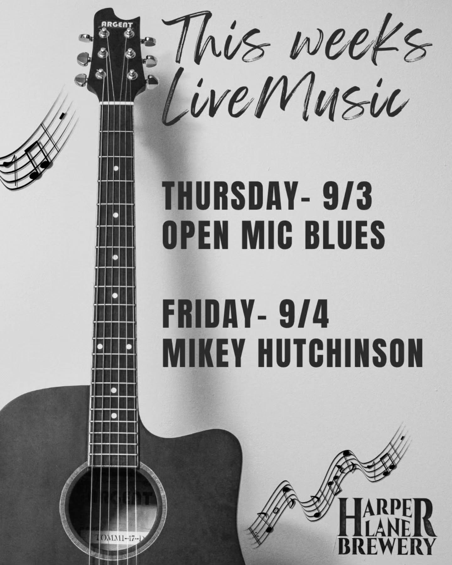 This Weeks Tunes!

Thursday- 9/3
Open Mic Blues Jam 6-9pm

Friday- 9/4
@mikeysmuzic 6-9pm