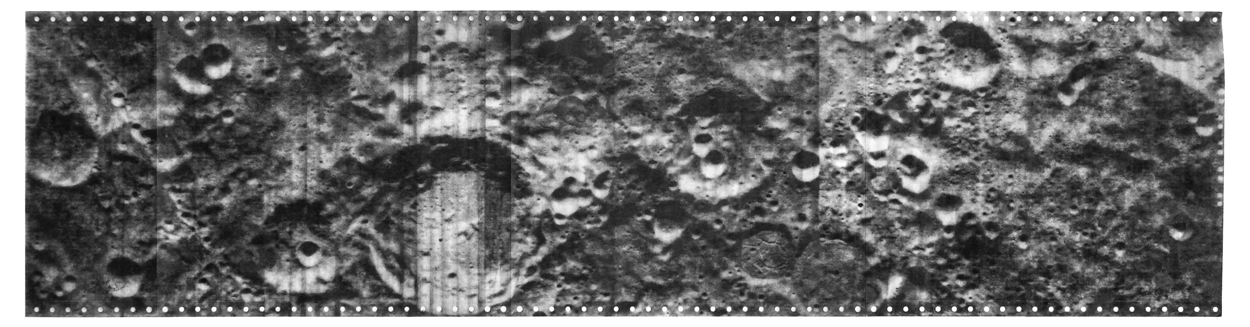 1966 Lunar Orbiter Mission 1: Frame 115 (Part A, B, C)
