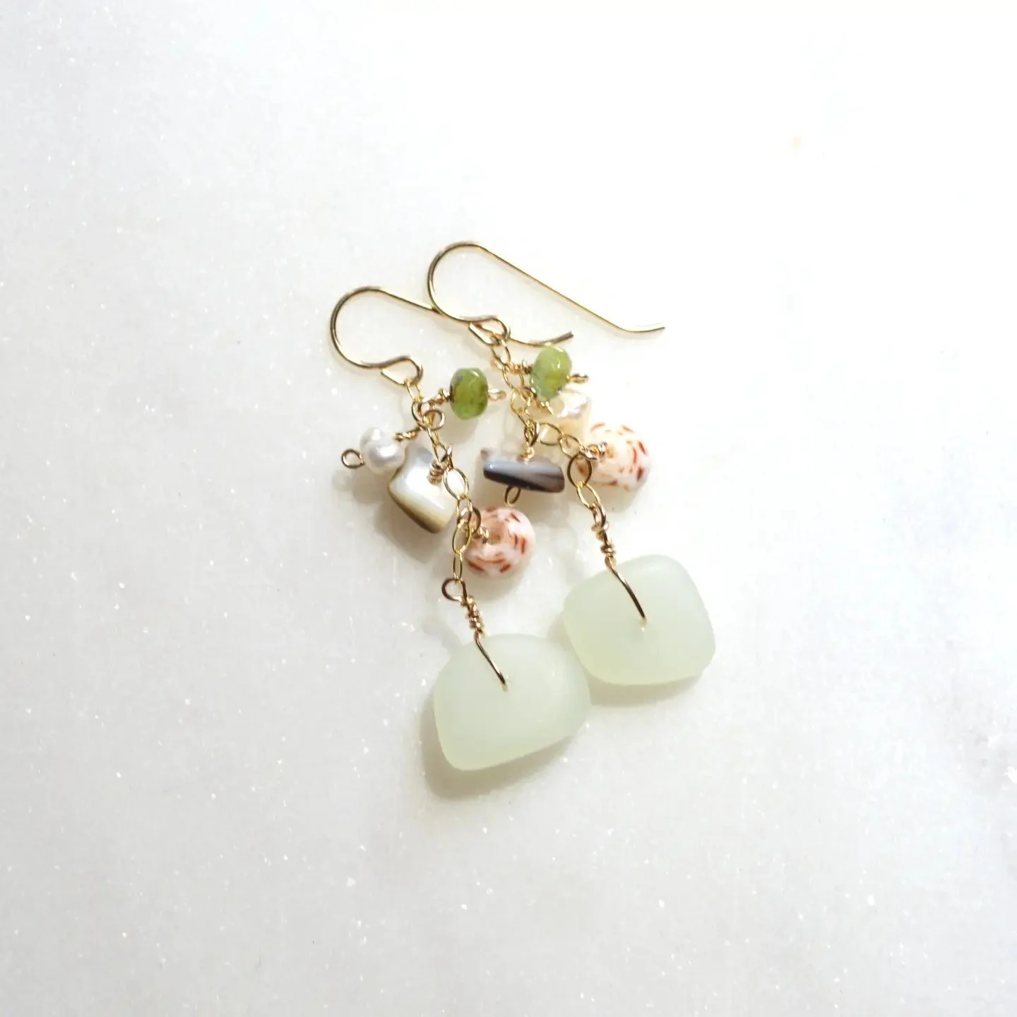 Opaque Seaglass Earrings