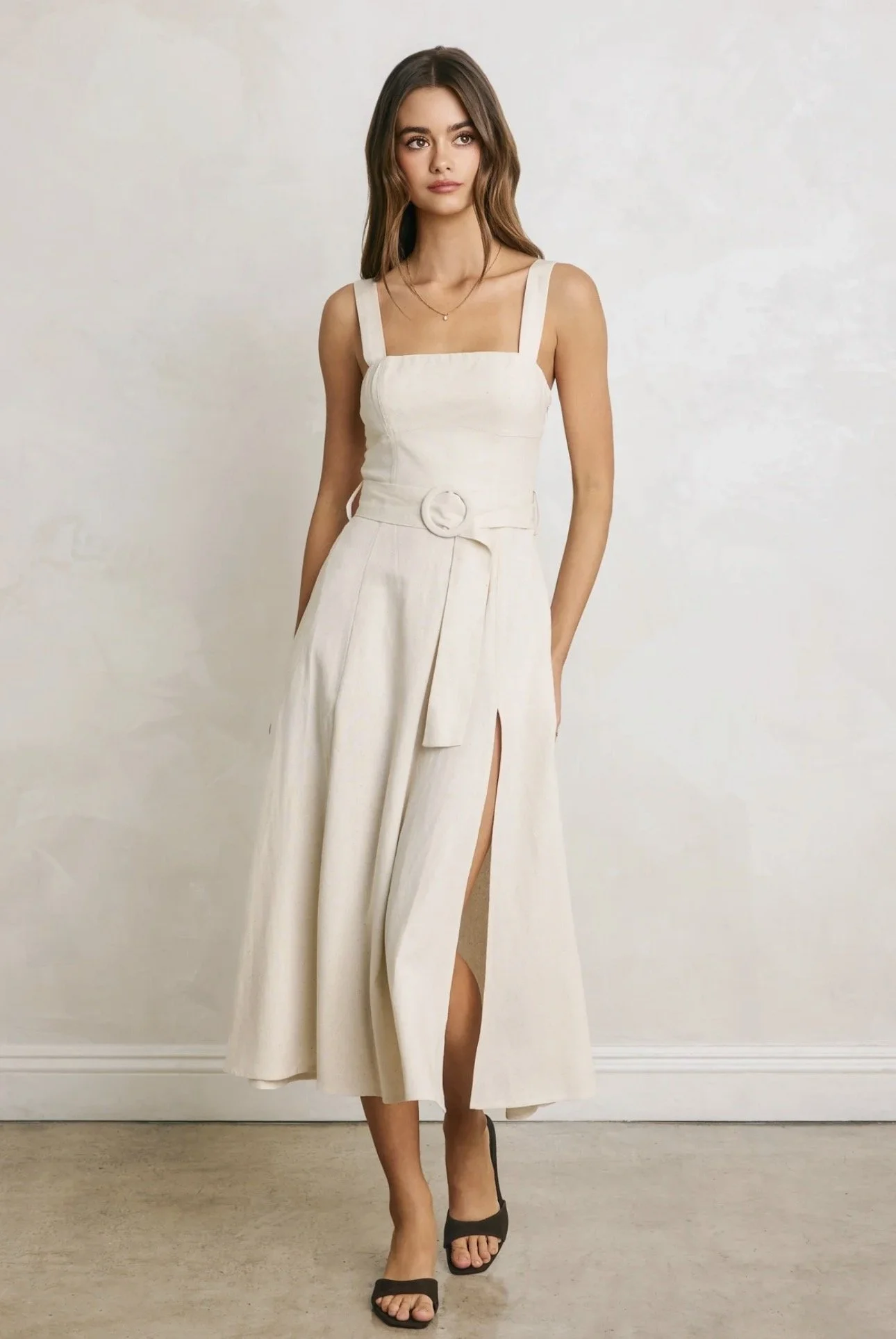 Linen Midi Dress