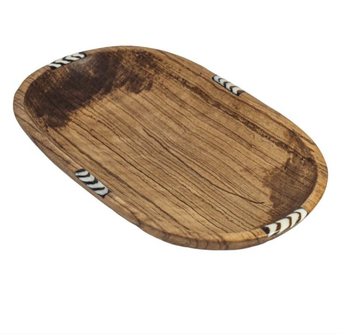 Wooden bowl with details.