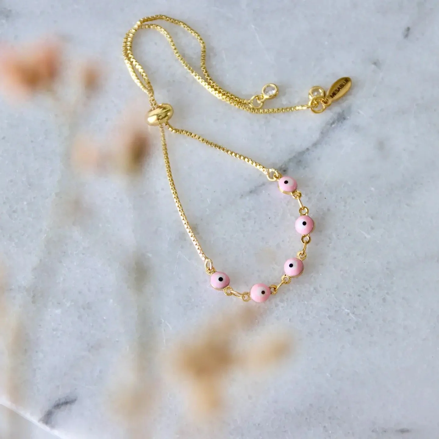 Pink Evil Eye Bracelet
