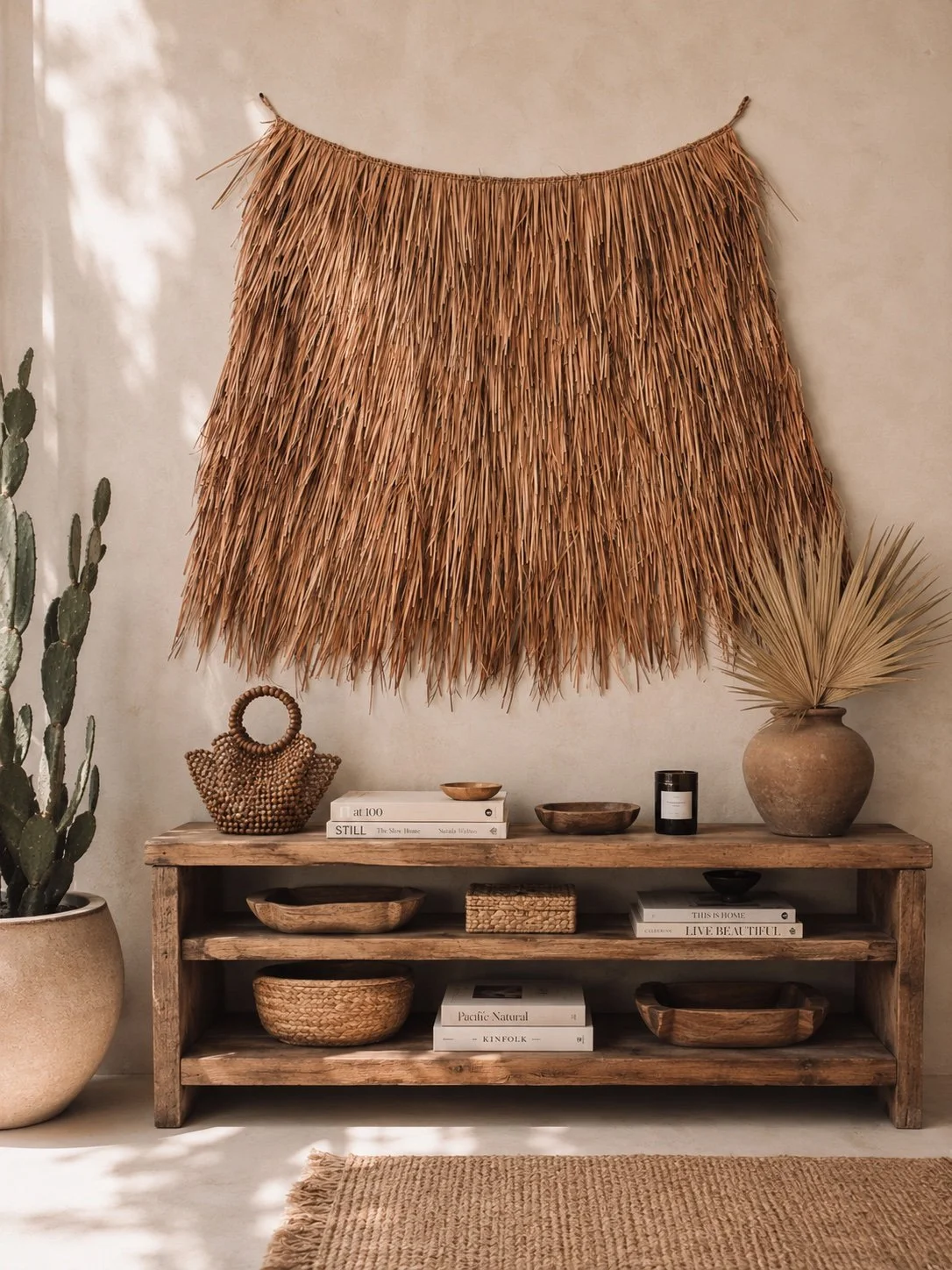 Vintage Raffia Wall Hanging