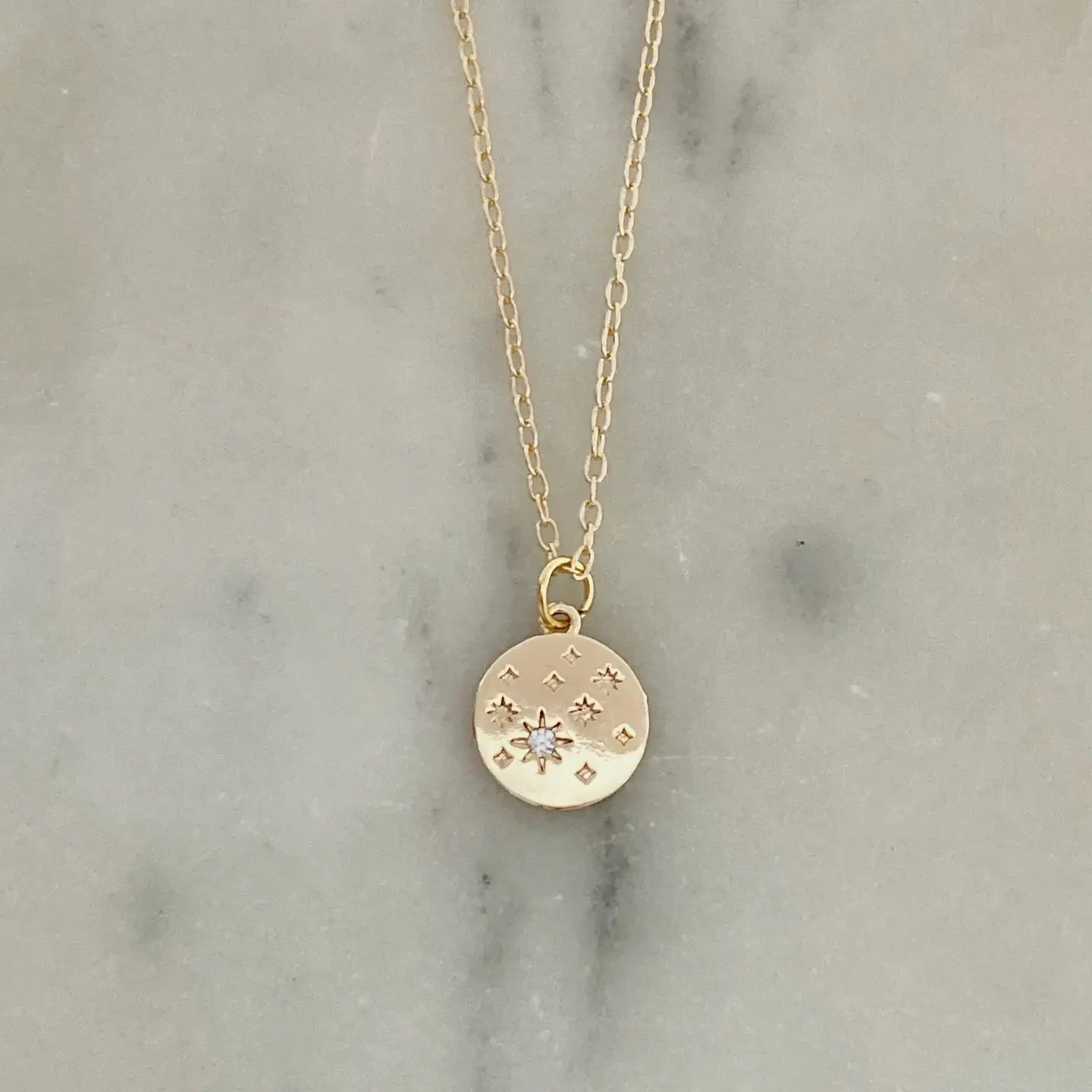 Coin Star Medallion Necklace