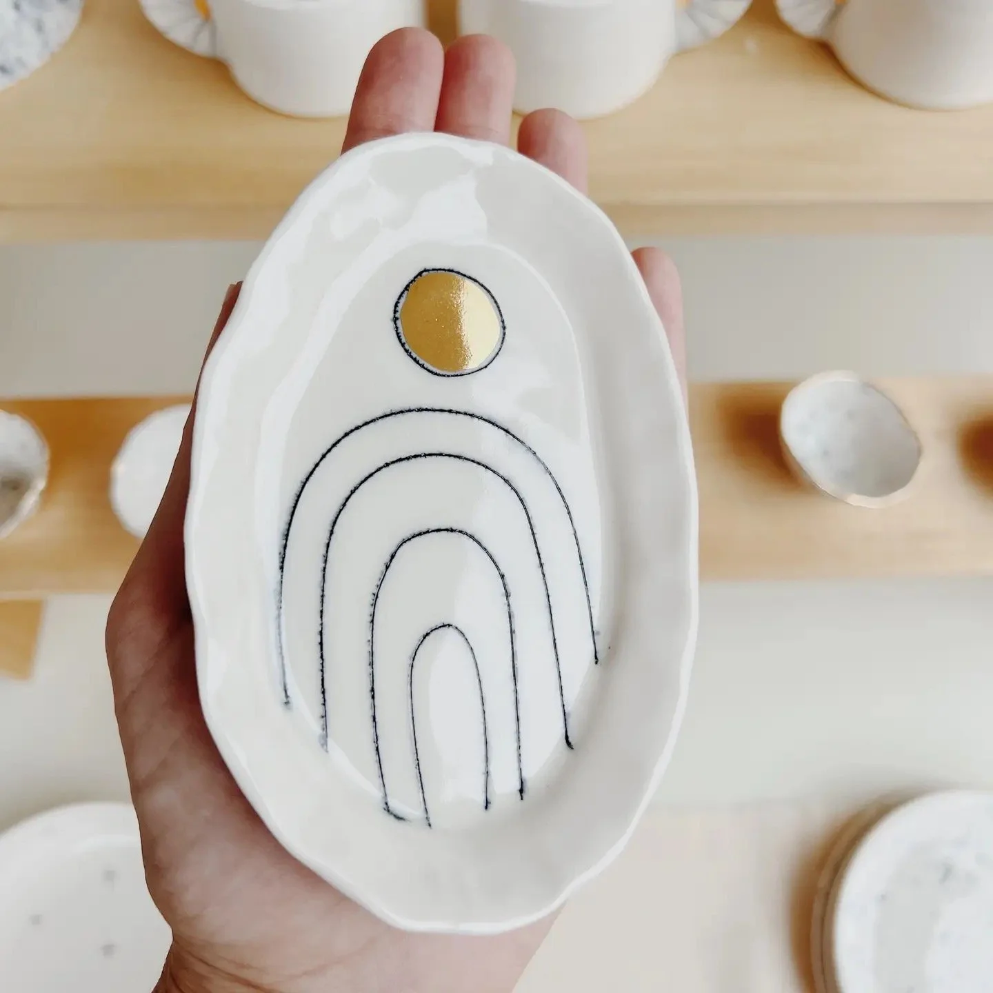 Golden Hour Porcelain Tray