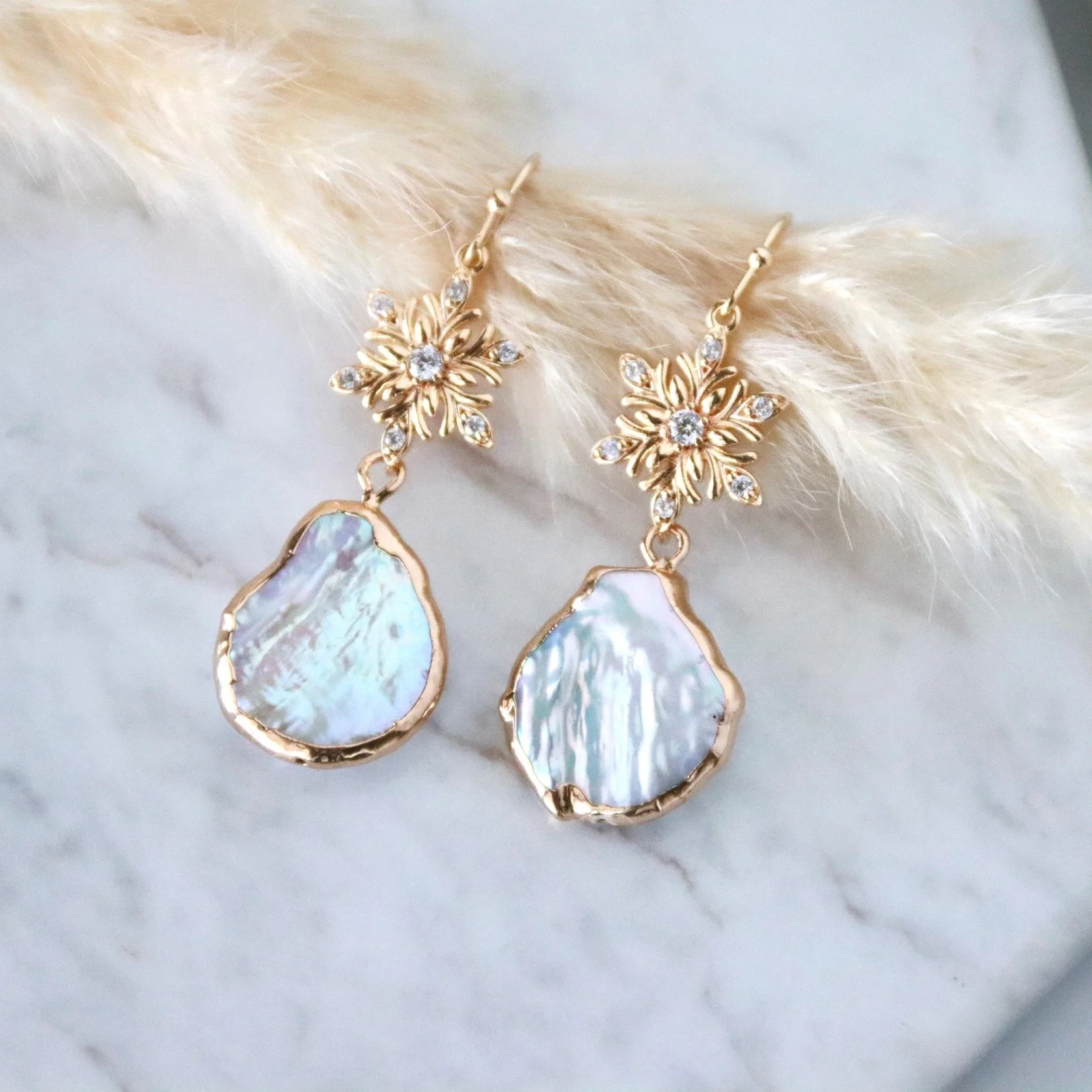 Crystal + Pearl Earrings