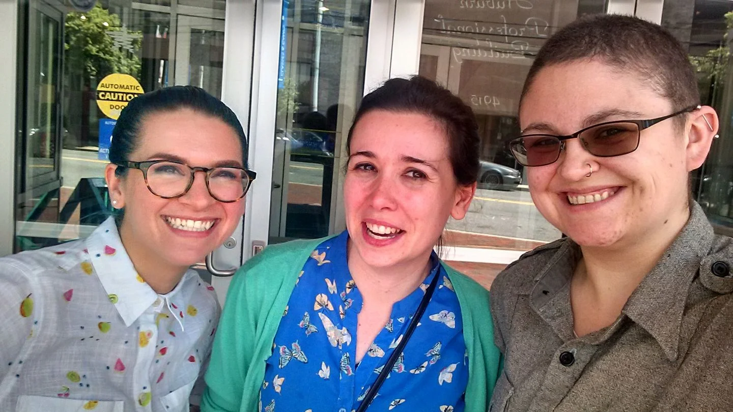Lane with Sam Mauceri and Katie Keddell of Imagination Stage in Washington, D.C.