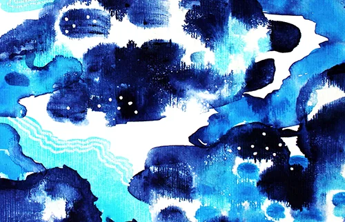 Copy of Cropped view Muse 3 fine art print | Katrina Slade abstract art painting | print on paper | print on canvas