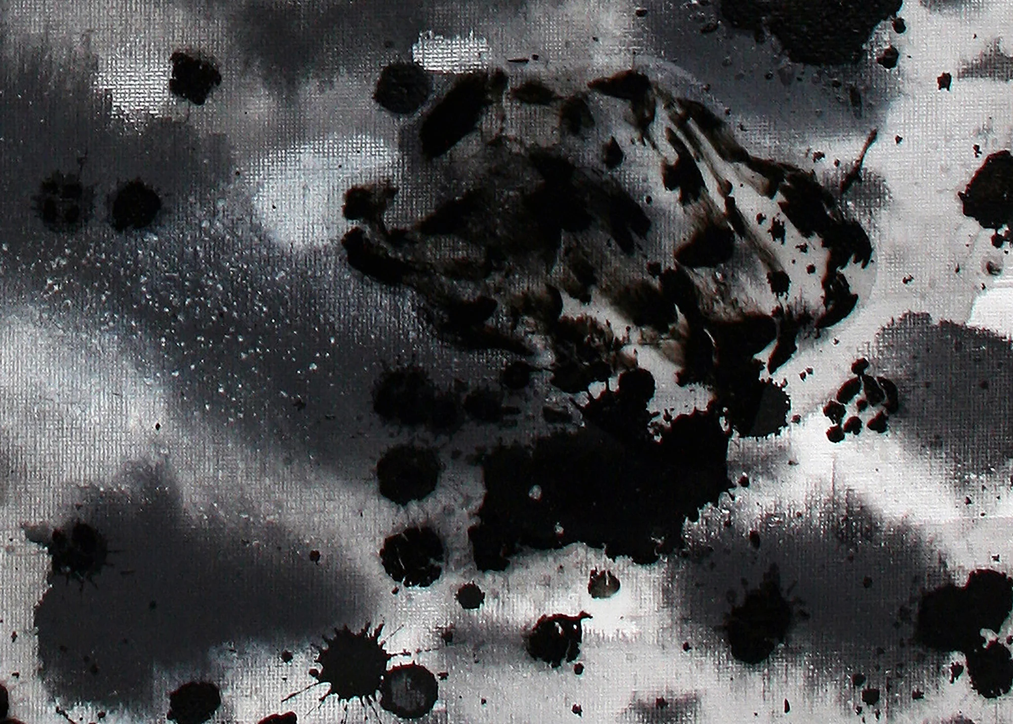 Cropped view Absence 4 - fine art paper - original art by Katrina Slade | black and white | fine art print | canvas print