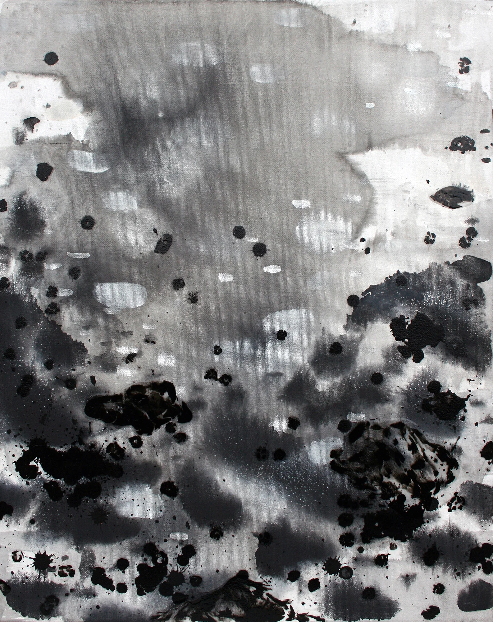 Full view Absence 4 - fine art paper - original art by Katrina Slade | black and white | fine art print | canvas print