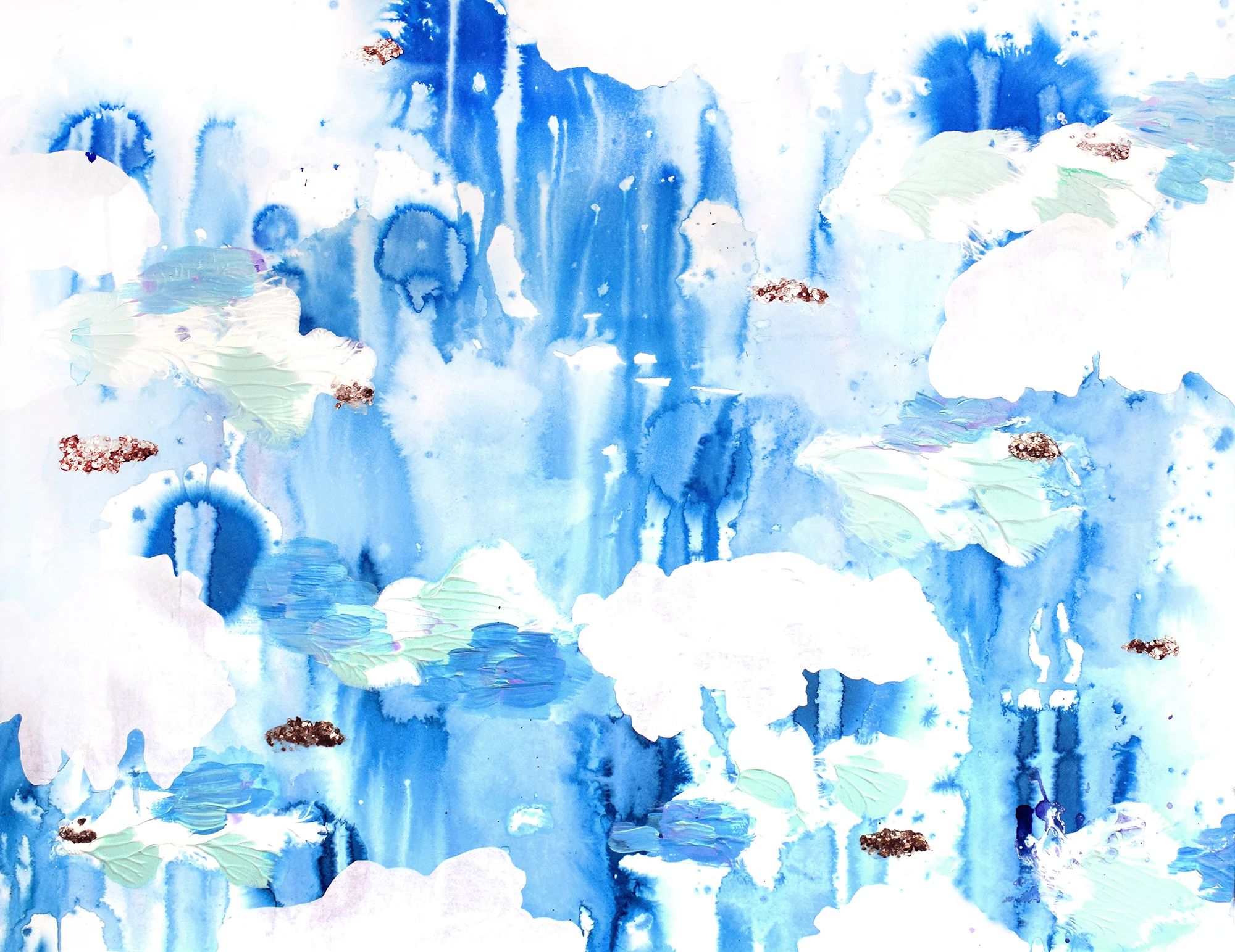 Full view - The Faraway original art by Katrina Slade | colorful art | abstract fine art print