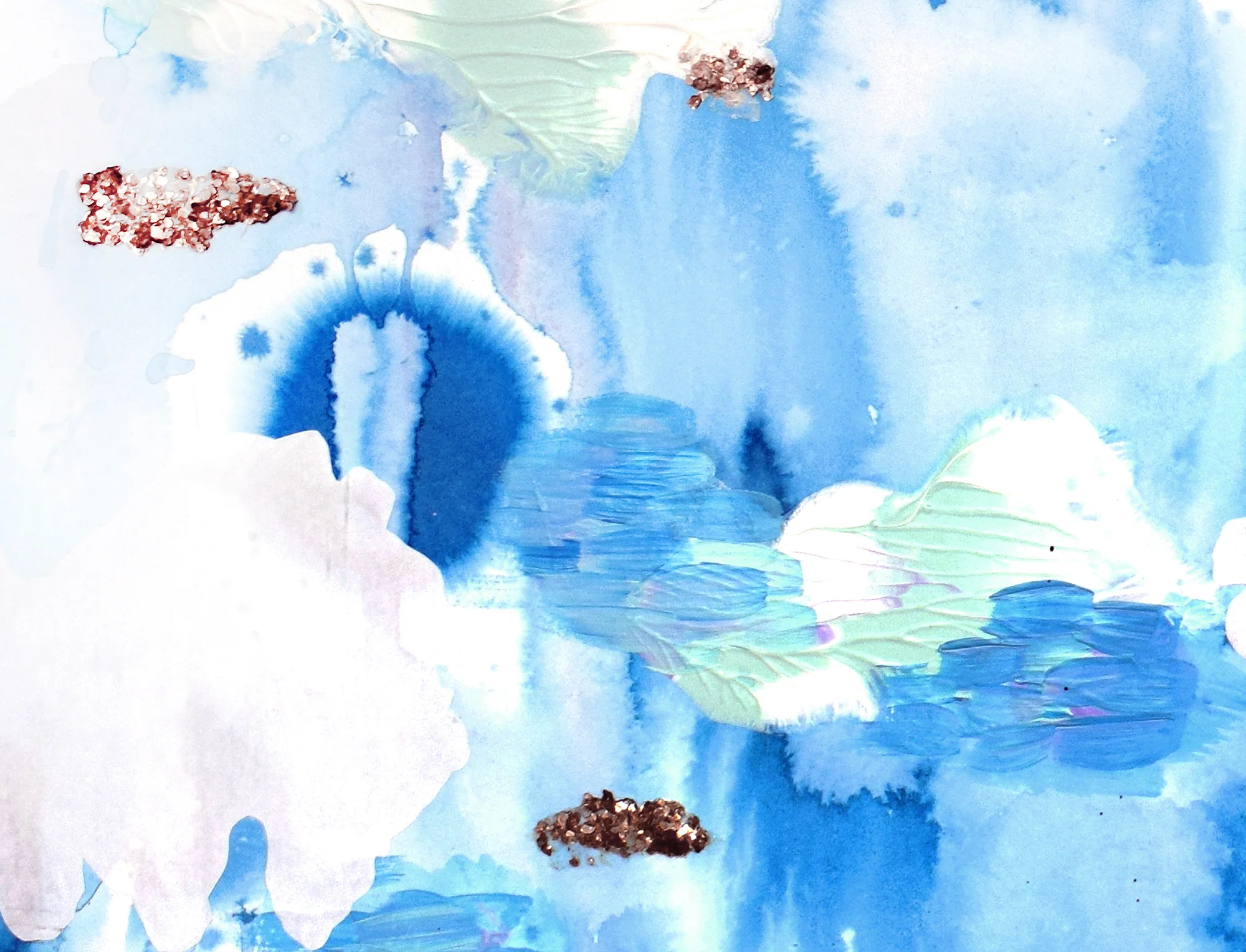 Cropped view - The Faraway original art by Katrina Slade | colorful art | abstract fine art print