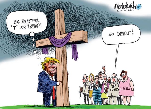 Political Cartoonist Lampoons Evangelical Support For Trump In Easter Takedown