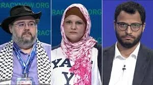 “Stop Arming Israel”: Meet the DNC Delegates Who Unfurled Banner During Biden Speech