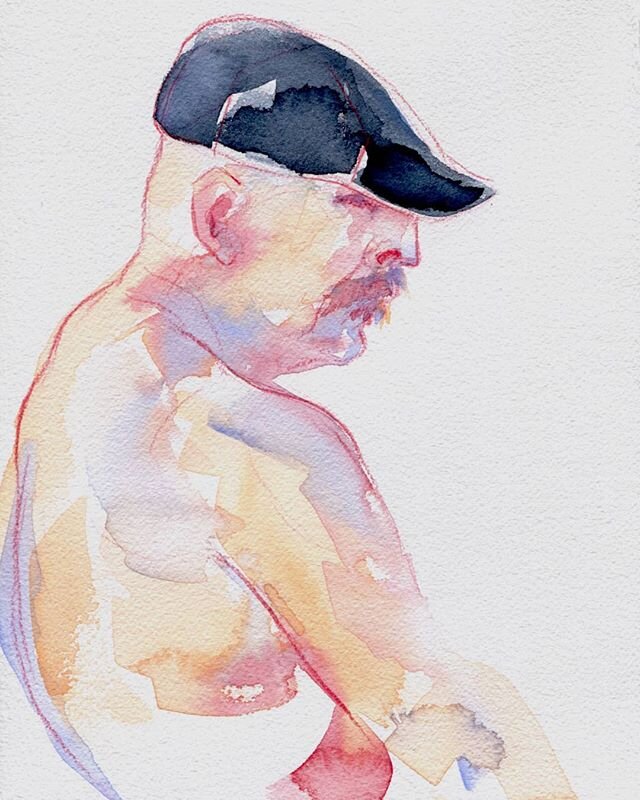 My local life drawing session has started up again! Trying to get back into a painting rhythm 🎨
This was a 20min sketch &amp; watercolor study.
.
#painting #lifedrawing #watercolor #watercolorpainting #aquarelle #traditionalart #artmodel #learningar