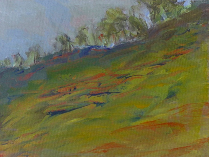 Hillside (Acrylic on Canvas) 10”x8”