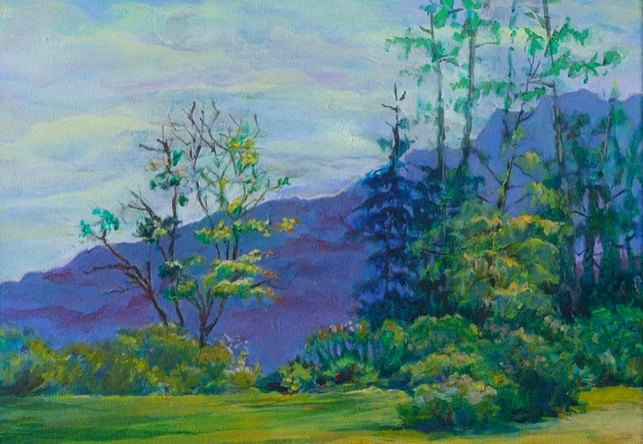 Clear Mountain View (Acrylic on Canvas)