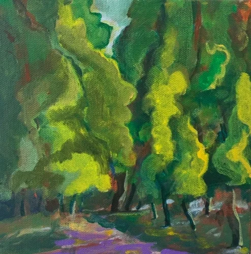 Boulevard Acrylic on Canvas 8”x8”