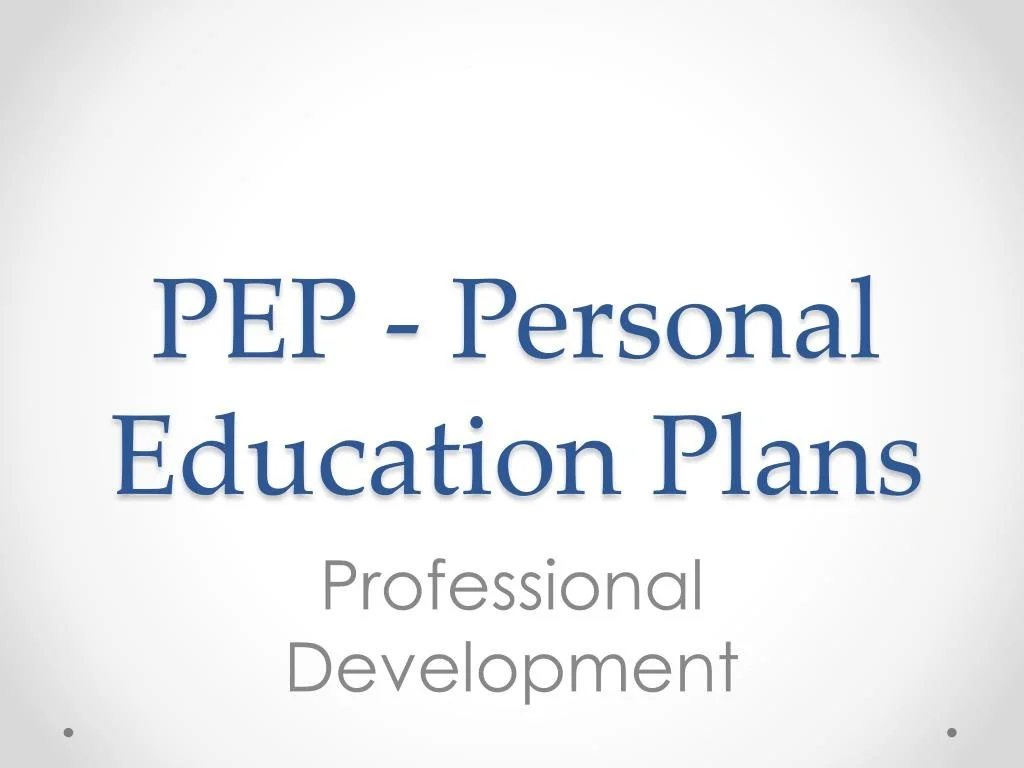 Personal Education Plan: Tailoring Your Learning Path — Edvanced Learning