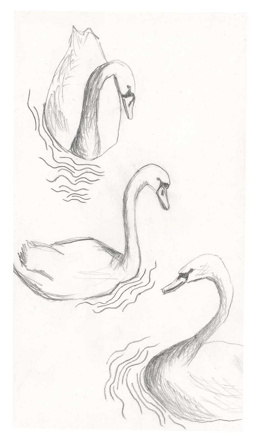 pencil on an envelope, 2023