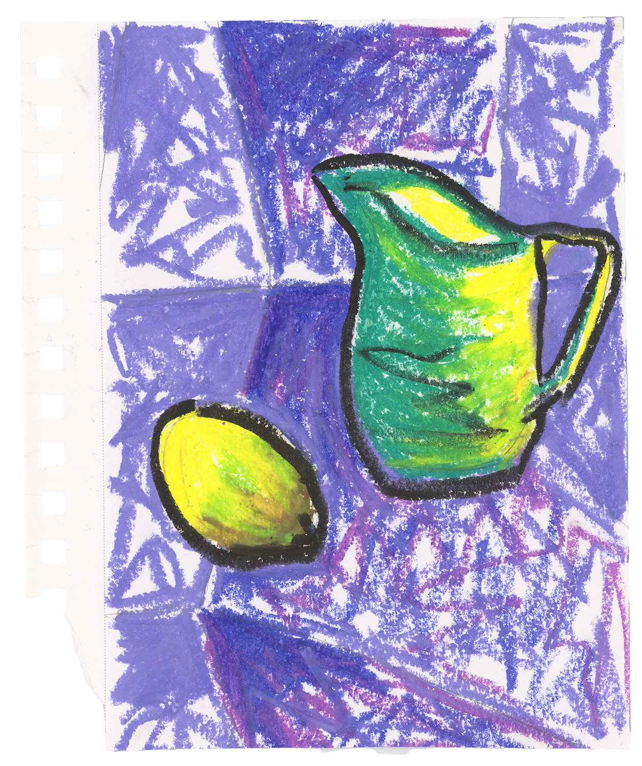 oil pastel on paper, 2024