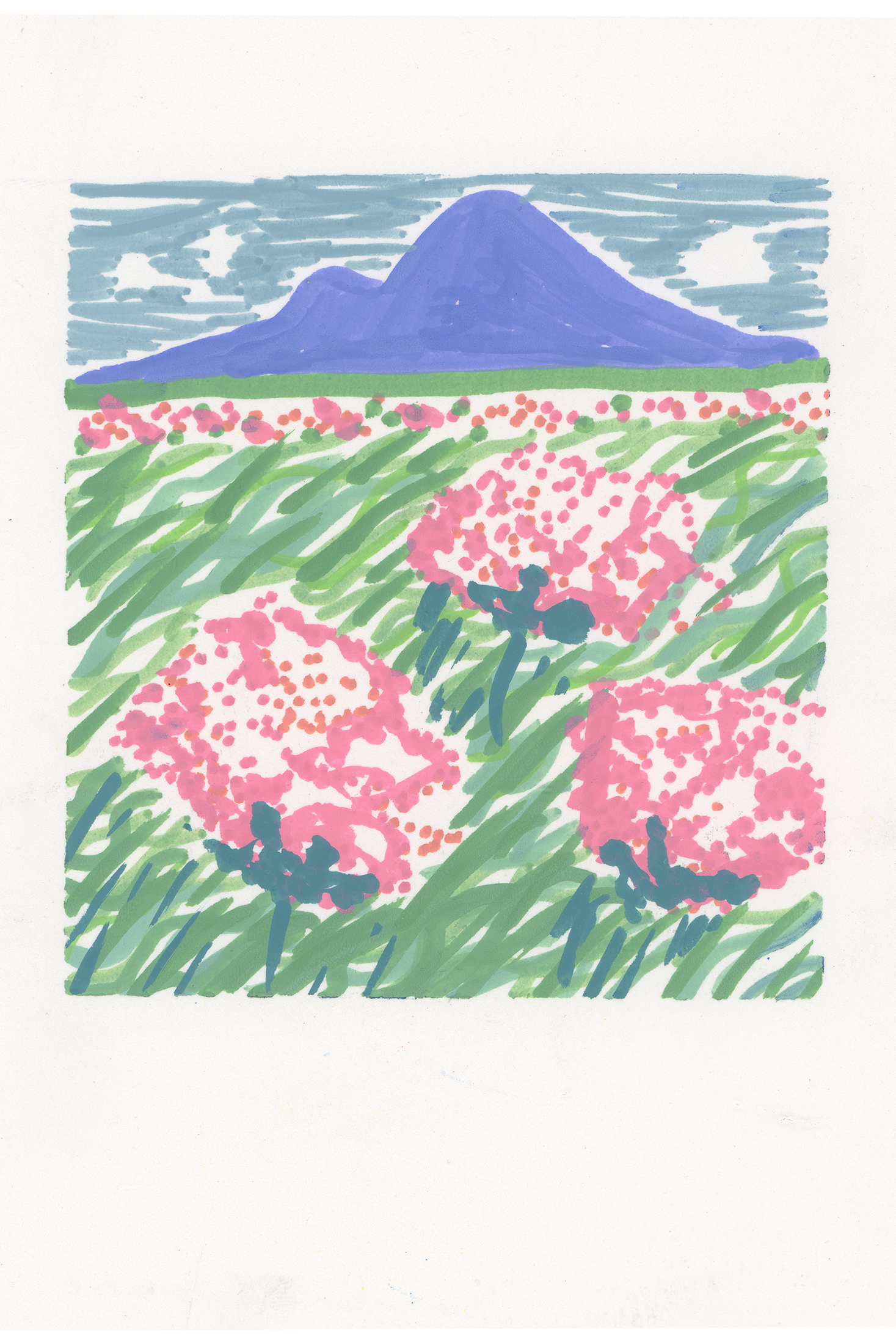 paint marker on paper, 2025