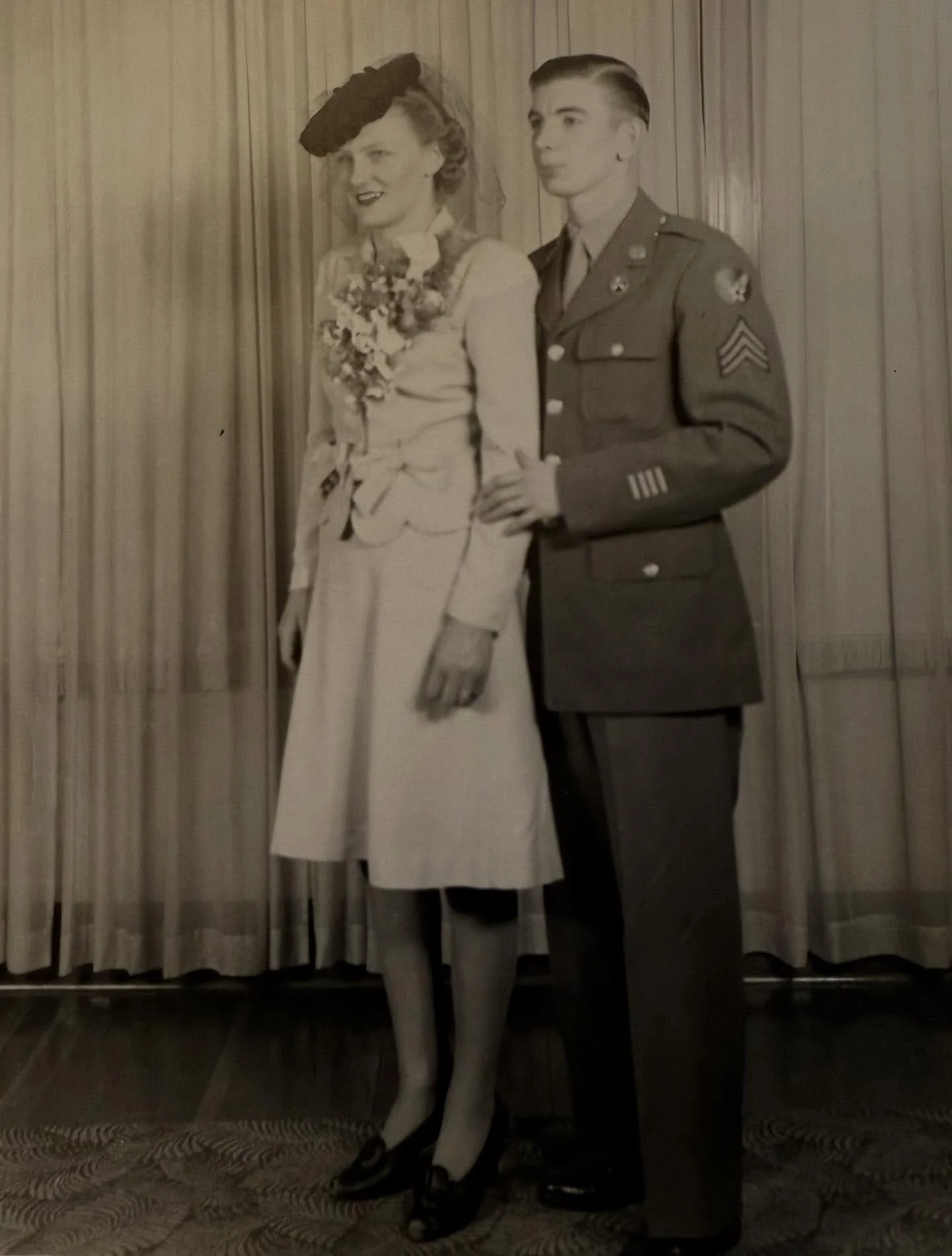 Today we remember and thank those who have served. I remember a radio operator stationed in Canada during WWII who asked for leave to marry a Canadian girl, was denied, and did it anyway. They were married for 60 years. ❤️ 

Thank you to those that h