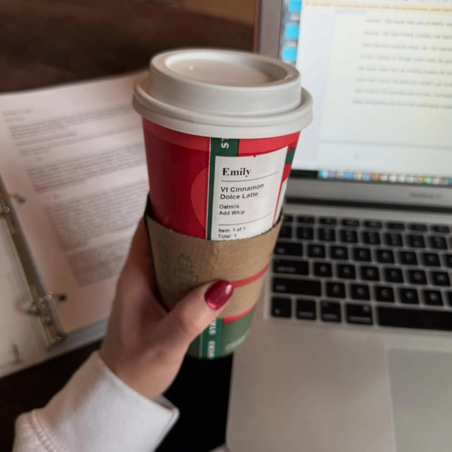 POV: you survived your errands despite the black ice, came home with a treat, and now get to sit working through the edit letter from your agent. It&rsquo;s cold outside, snow is coming, and there&rsquo;s quiet piano music playing. Is this real life?