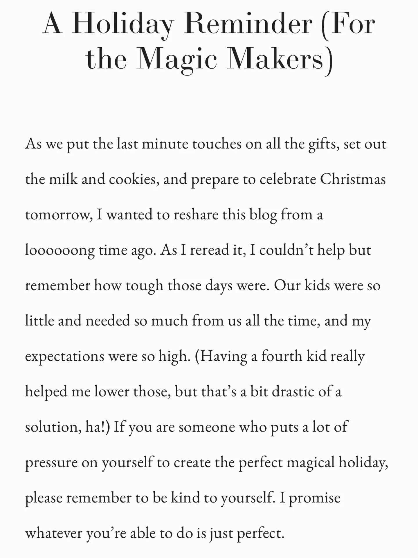 Resharing a quick read this morning, reminding you to please be kind to yourself! (Full post linked in bio.) This blog from 2017 is about how easy it is to get wrapped up and what we should bd focusing on instead. 

It&rsquo;s easy to put big expecta