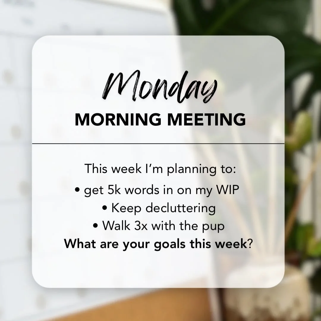 Happy Monday! 😁

We are officially on sub over here, so I&rsquo;m leaning in hard on my to do list to keep from thinking about it!! 

I&rsquo;m hoping to get 5k more words on my latest project, declutter some more, and walk our dog since temps are f