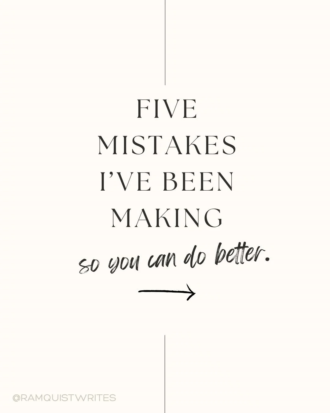Five Social Media Mistakes I&rsquo;ve Been Making 🤦🏼&zwj;♀️💻📚

I&rsquo;m always learning, and even though it feels cringe, if we&rsquo;re failing forward it&rsquo;s not really failure, right? (At least that&rsquo;s I tell my kids&hellip;) So here