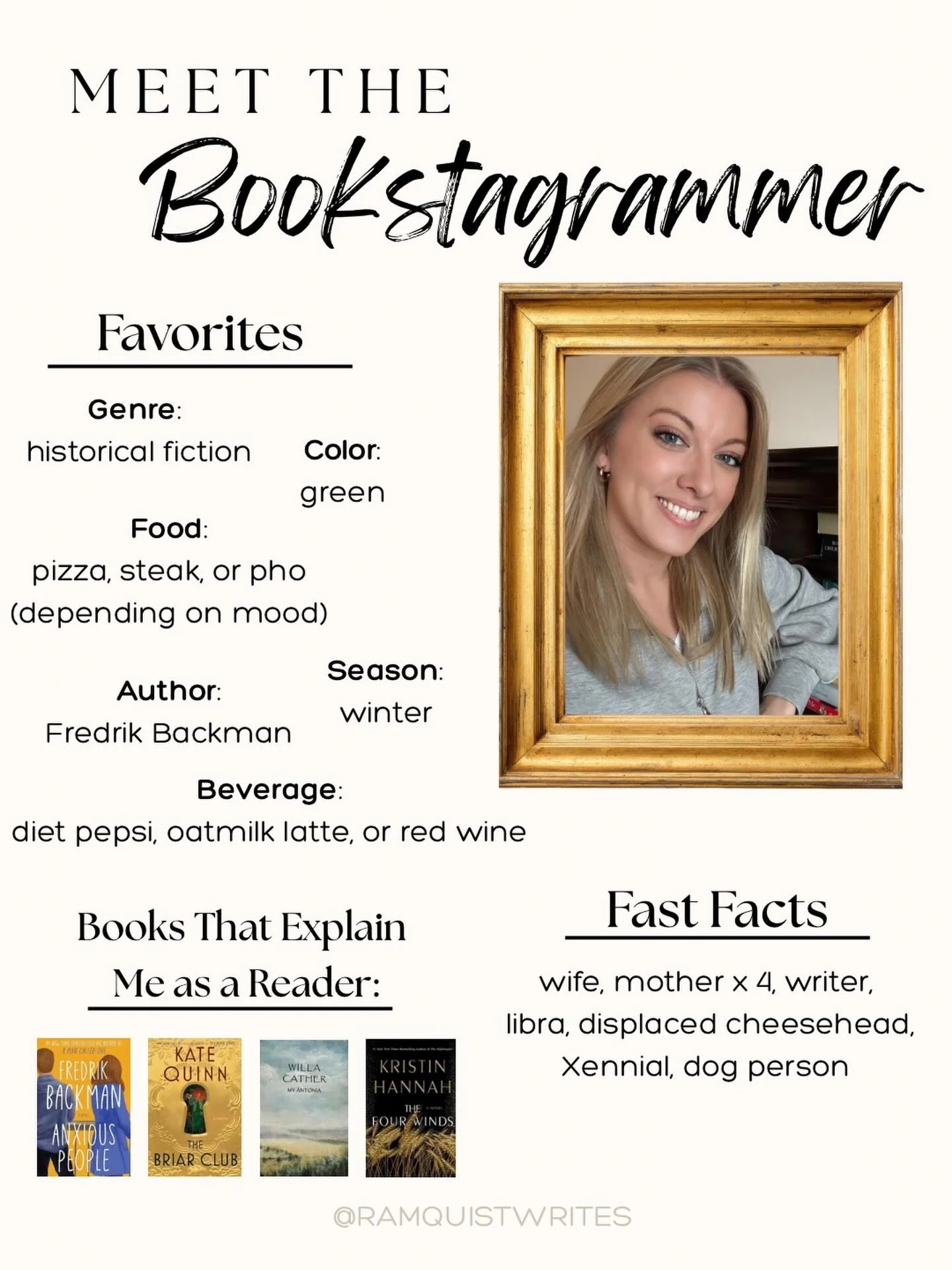 Taking a minute to re-introduce myself to all my book friends! I had fun thinking of what books explain my taste as a reader. What titles would you choose to explain yourself?? 📚🩷🤔

#bookstagrammer #bookstagram #booksbooksbooks #books #reader