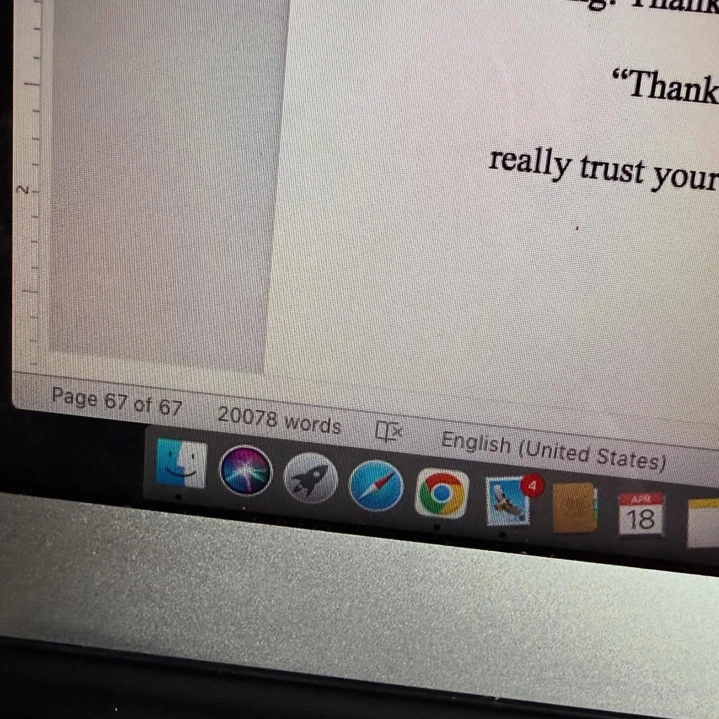 #authorapril26 Day 18: Where are you? Word count check in or status update

Chipping away a little at a time, but it&rsquo;s doesn&rsquo;t tell the whole story. I also got some editing done this week and went through my PBs to see what might have som