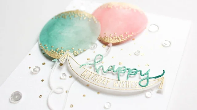 Ombre Stamping On Vellum - Featuring Concord & 9th Happy Balloons