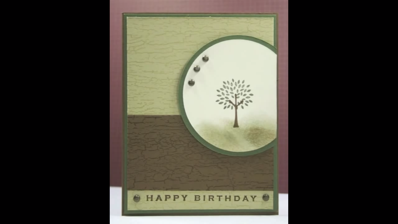Trendy Trees Manly Birthday Card