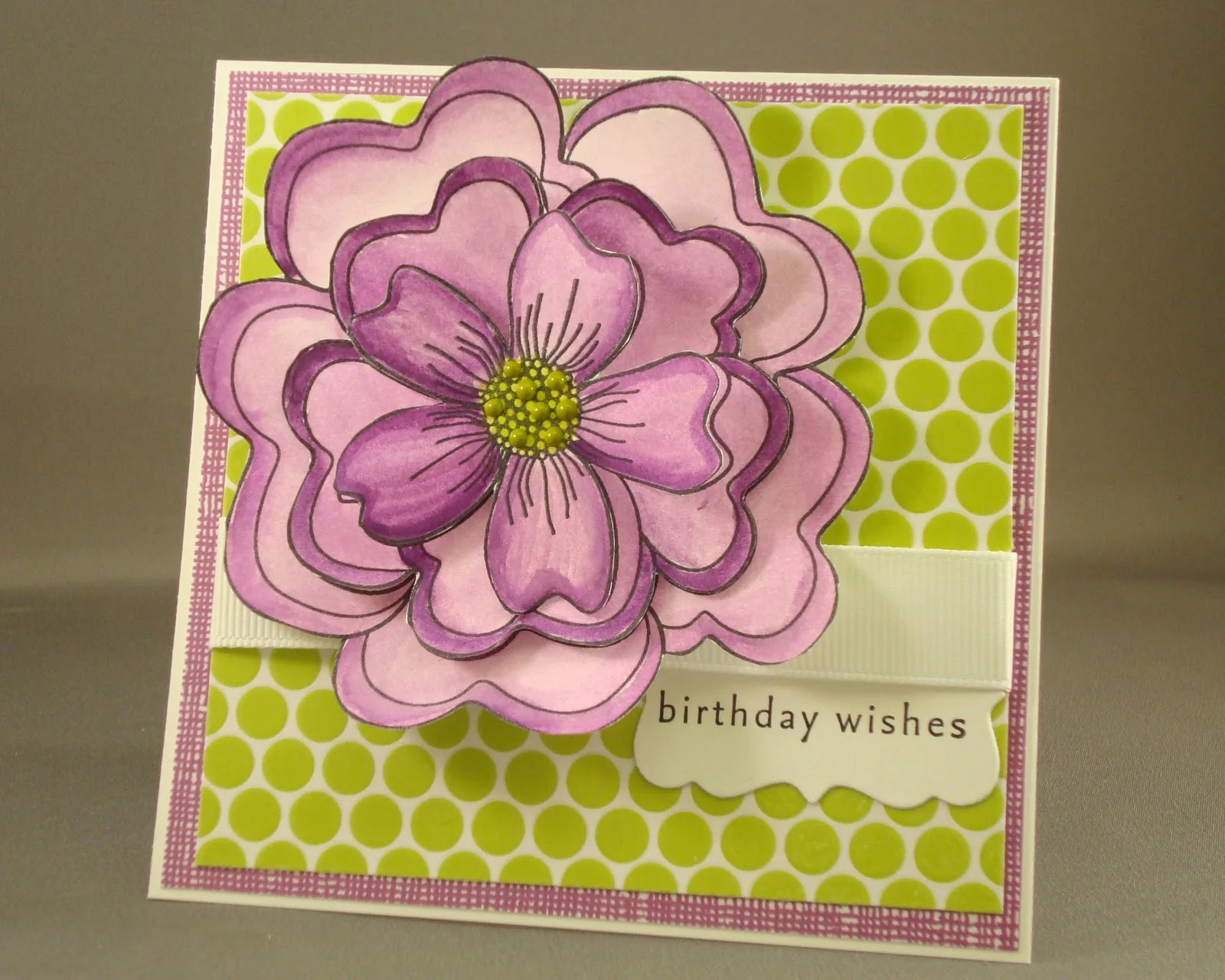 Ruffled Flower Birthday Wishes