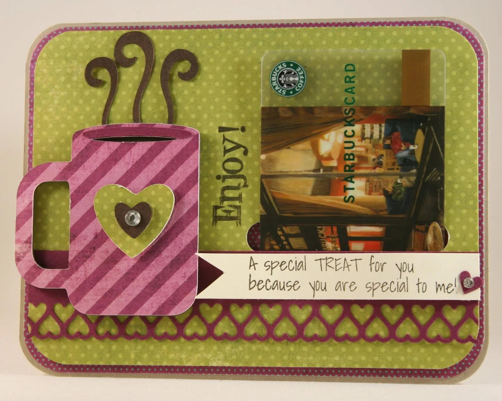 Enjoy Gift Card Holder Featuring My Pink Stamper’s Yummy-licious
