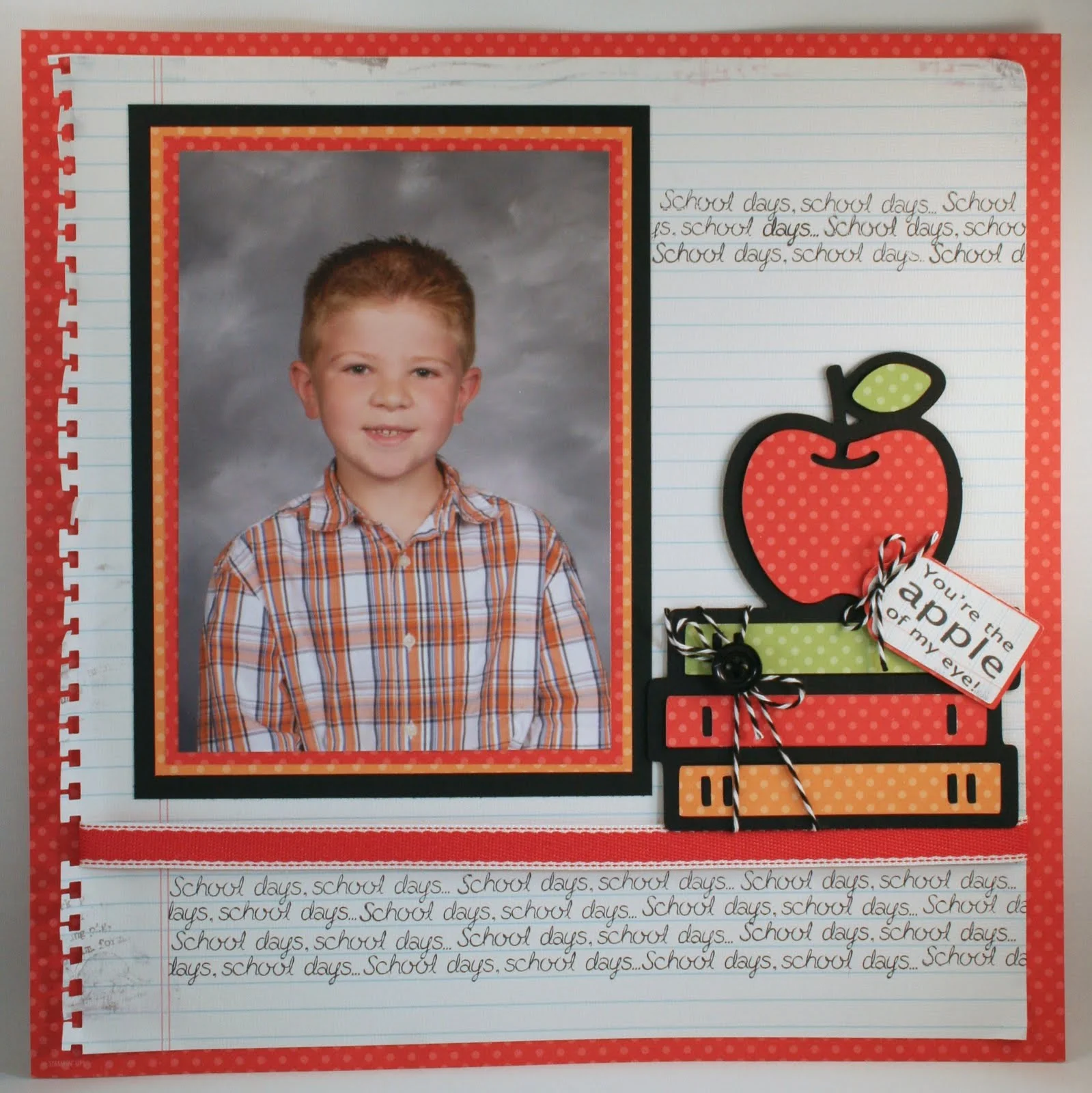 School Days Layout Featuring My Pink Stamper’s School Days Stamp Set